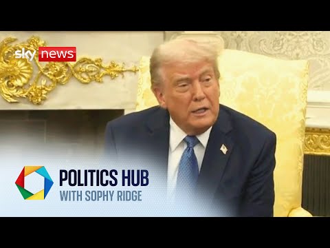 Trump faces questions in Oval Office with Norwegian PM | Politics Hub with Sophy Ridge