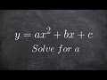 Isolating Variables in Equations