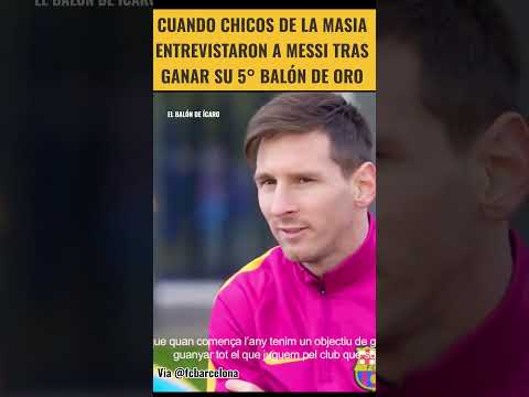 🥹 <strong>CUANDO</strong> LOS NIÑOS DE LA MASIA ENTREVISTARON A MESSI TRAS SU 5º BALÓN DE ORO 🐐
