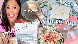 PRODUCTIVE & REALISTIC DAY IN MY LIFE | healthy new habits, what I eat (low carb day)