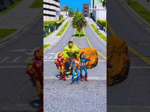 GTA V AVENGERS SAVING SPIDER MAN #shorts | GERINGG