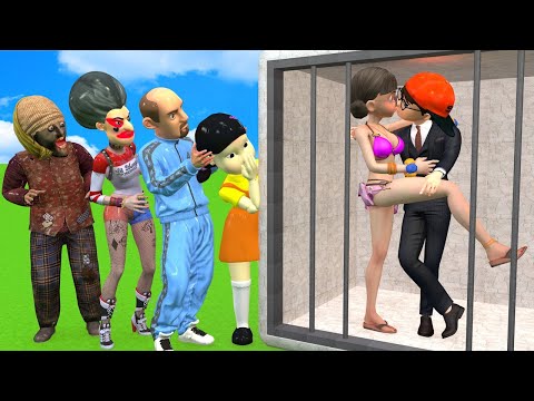 Scary Teacher 3D vs Squid Game 2 Challenge Can Superheroe Escape Death Thanks To Their Own Strength?