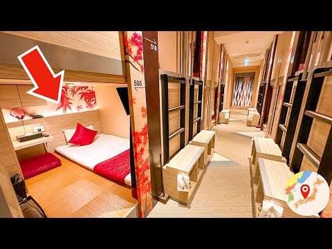 Cheap Japanese-Style CAPSULE HOTEL in Osaka 😴 🛏 Hotel Cargo Shinsaibashi Travel vlog カプセルホテルカーゴ心斎橋
