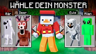 99 NÄCHTE im WALD, ABER du kannst dein MONSTER AUSWÄHLEN in Minecraft!