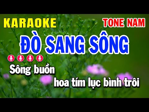 Đò Sang Sông Karaoke Tone Nam Am Nhạc Sống | Huỳnh Lê