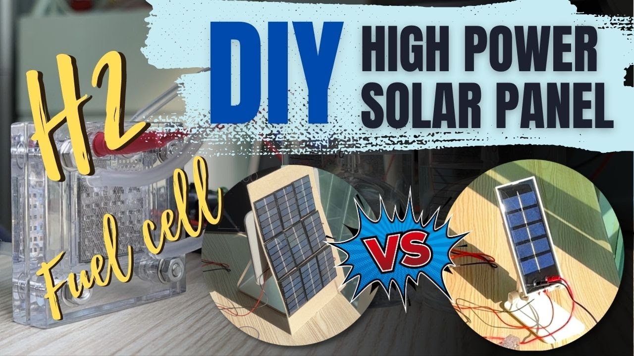 DIY Solar Panel to Electrolyze Water and make Hydrogen (H2) using a Fuel Cell kit(re-edit)