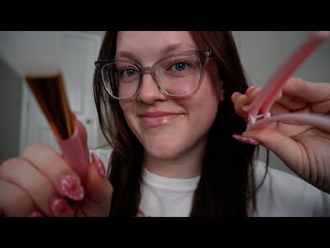 ASMR Pampering You for Galentine's Day 💕 - tingly facial & lip mask, layered sounds, tongue clicking