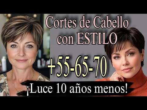 ¡Luce 10 Años Menos! Cortes de Cabello Ideales para Mujeres de 55, 65 y 70💇‍♀️Cortes que REJUVENECEN