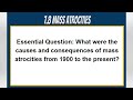 Mass Atrocities and Their Consequences