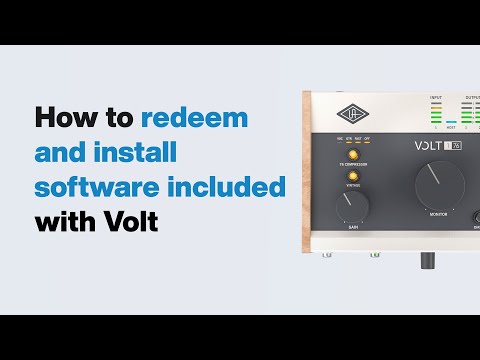 UA Support: How to Redeem and Install Software Included with Volt Interfaces