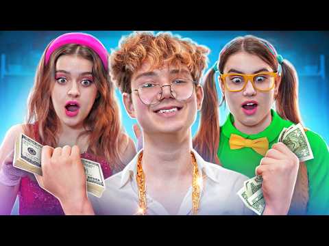 O Novo Cara da Escola é um Milionário! Nerd e Popular em um Encontro com um Cara Rico!