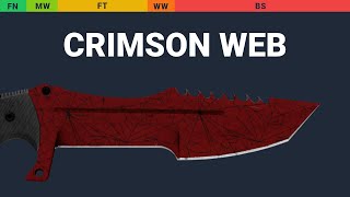 Huntsman Knife Crimson Web Wear Preview