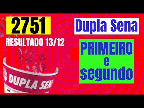 Dupla sena 2751 - Resultado Dopla Sena Concurso  2751