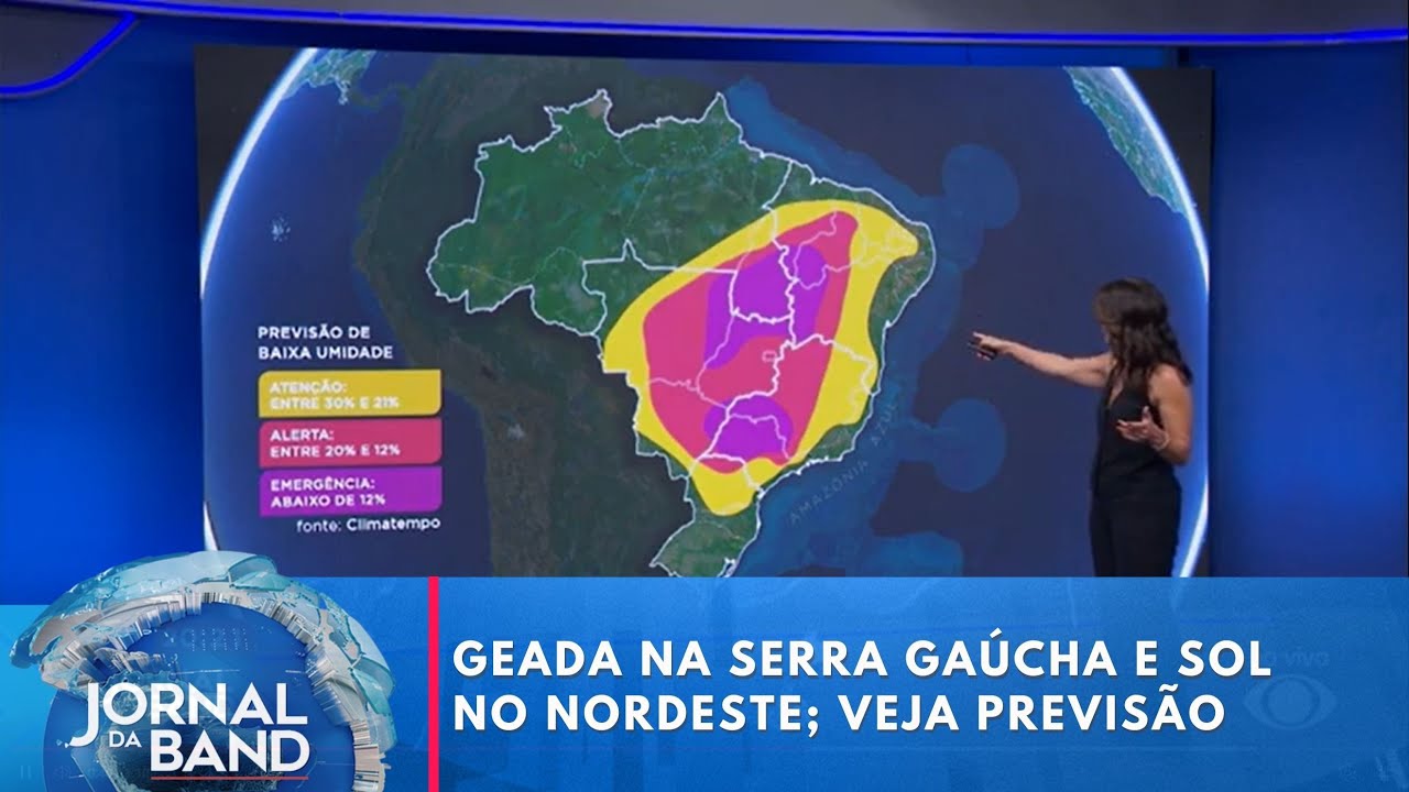 Previsão do tempo geada na Serra Gaúcha e sol no Nordeste