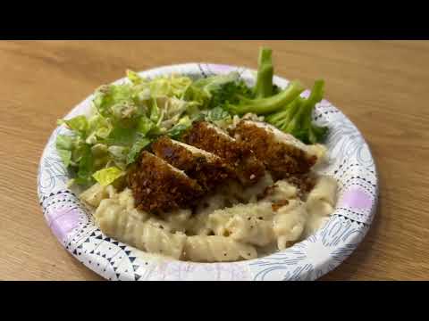 WhitePasta with breaded Chicken