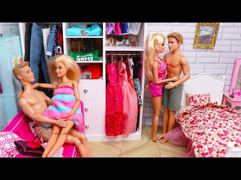 Two Barbie Two Ken ! Bedroom Morning Routine Bunk Bed House Doll Play 인형놀이 드라마 아침 일상 장난감 놀이 | 보라미TV