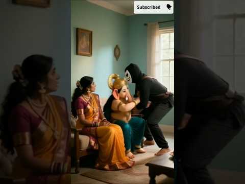 देखो कैसे गणेश जी को उठा ले गया नकाबपोश! 😱 माता पार्वती रह गईं हैरान! 🙏#Shorts #viral