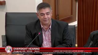 YouTube video thumbnail: GDOE Officials Grilled at Guam Legislature During Oversight Hearing