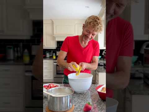 Strawberry BRIOCHE BREAD PUDDING recipe #shorts