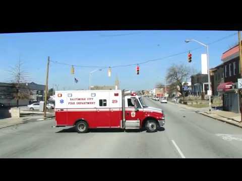 🔥👩‍🚒🚒 Truck Driving to Fire Stations From Halethorpe Thru Baltimore City, Maryland