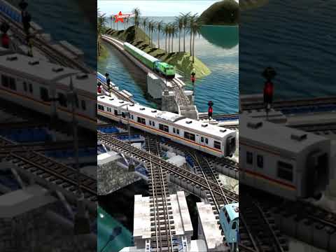 Kereta Api Cepat PLH Melintas Rel Jembatan Berbahaya #train #indianrailways #railway #automobile