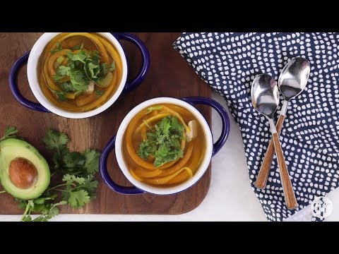 Soup Recipes - How to Make Butternut Squash Noodle Soup with Turkey