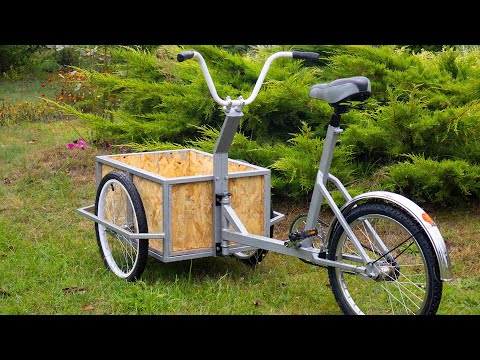 Building a DIY Three-Wheel Cargo Bike from a Bicycle Trailer Conversion