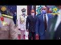 لحظة وصول الرئيس السيسي إلى مسجد المشير طنطاوي لأداء صلاة عيد الأضحى