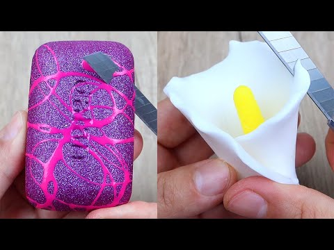 Relaxing Soap Cutting ASMR. Satisfying Soap and lipstick cutting. Corte de jabón - 946