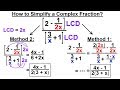 Simplifying Complex Fractions Methods