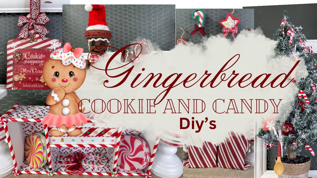 Gingerbread Cookies and Candy Decor Christmas DIYs