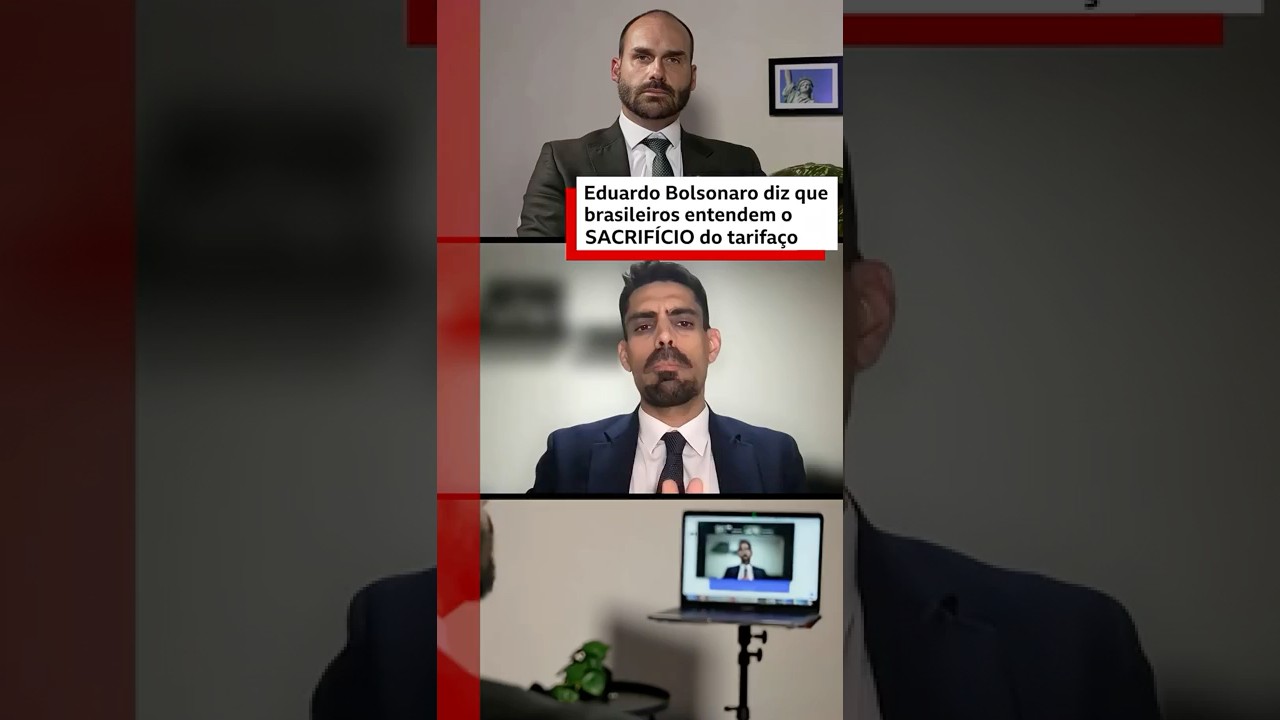 À BBC Eduardo Bolsonaro diz que brasileiros entendem que tarifaço é sacrifício a ser feito