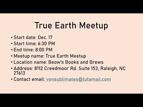 Flat Earth meetup North Carolina December 17th ✅