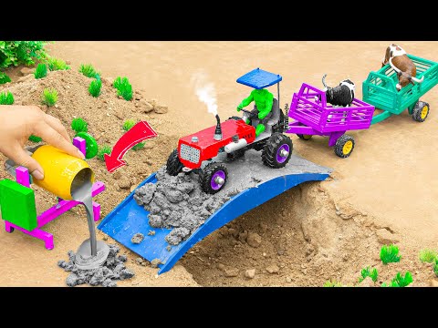 Diy truck making mini concrete bridge for train safety science projects