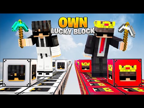 OWN LUCKY BLOCK RACE WITH SENPAI SPIDER IN MINECRAFT