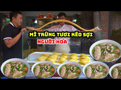 Độc Đáo Mì Tươi Kéo Sợi Tại Chổ Người Hoa Dai Giòn Làm Công Phu Đã Mắt ở Sài Gòn