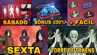 NOVO CALENDÁRIO SEMANAL FREE FIRE ! BÔNUS DE RECARGA 100%, EVENTOS NARUTO, DESCONTOS E MUITO MAIS !