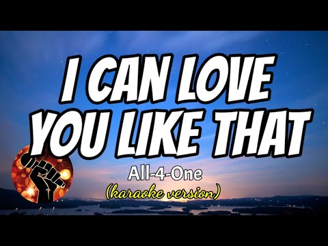 I CAN LOVE YOU LIKE THAT – ALL-4-ONE (karaoke version)