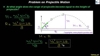 Problem on Projectile Motion