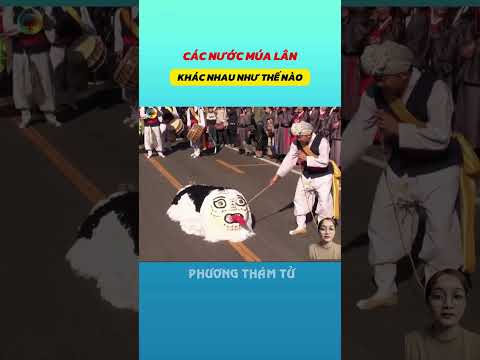 các nước múa lân khác nhau như thế nào #shorts #có_thể_bạn_chưa_biết