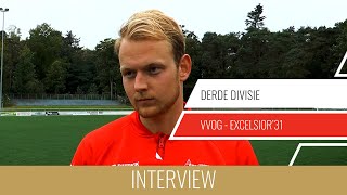 Screenshot van video Lucas van Beek: "We waren slordig aan de bal en in de afwerking" | VVOG - Excelsior'31