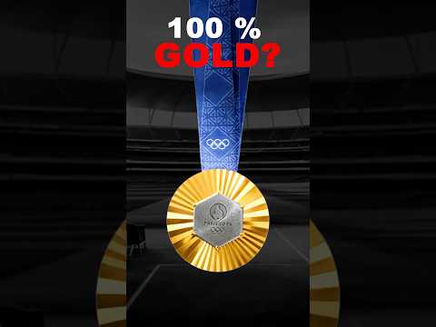 Are Olympic gold medals made of real gold?🥇🤔 #shorts #olympicmedal #goldmedal #parisolympics #viral