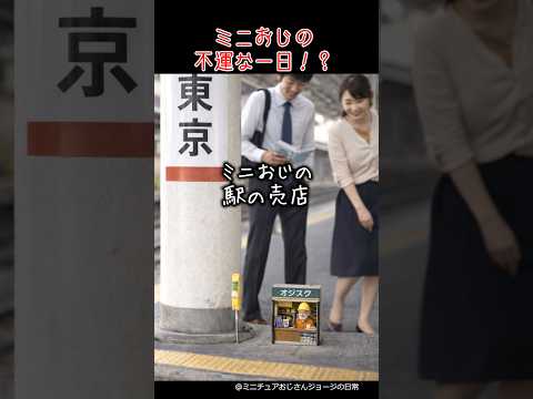 ミニチュアおじさんの小さな駅の売店#ミニチュア #おじさん #家族 #ジョージ #キヨスク COEIROINK:紡戯コト