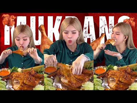 Tóc Vàng mukbang gà nướng ò ó o