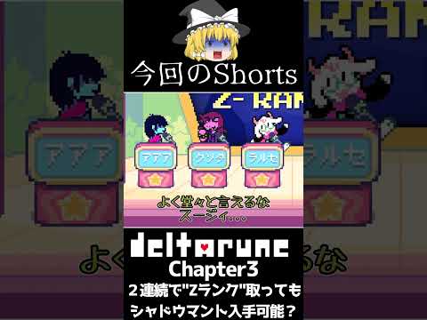 【Deltarune Chapter3 検証】 2連続で「Zランク部屋」行っても、隠し装備「シャドウマント」は入手出来るのか?