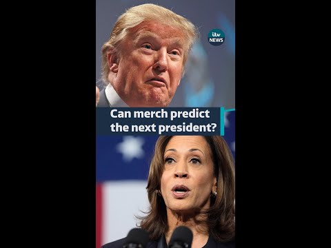 Can merchandise predict the next President of the United States? #itvnews #trump #shorts #harris