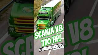 SCANIA V8 POWER! 770 PS transportiert Hauswände! 🪵🔊 #scania #trucks #shorts