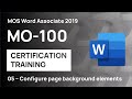 Configuring Page Background Elements
