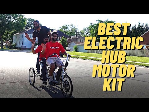 Best DIY Ebike Front Hub Kit - Complete Installation on a Tandem Tricycle