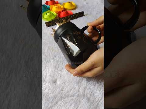 DIY Mug Wrapping Ideas At Home🖤🌹🖤 #decoration #diy #gift #trending #wrapping #shorts